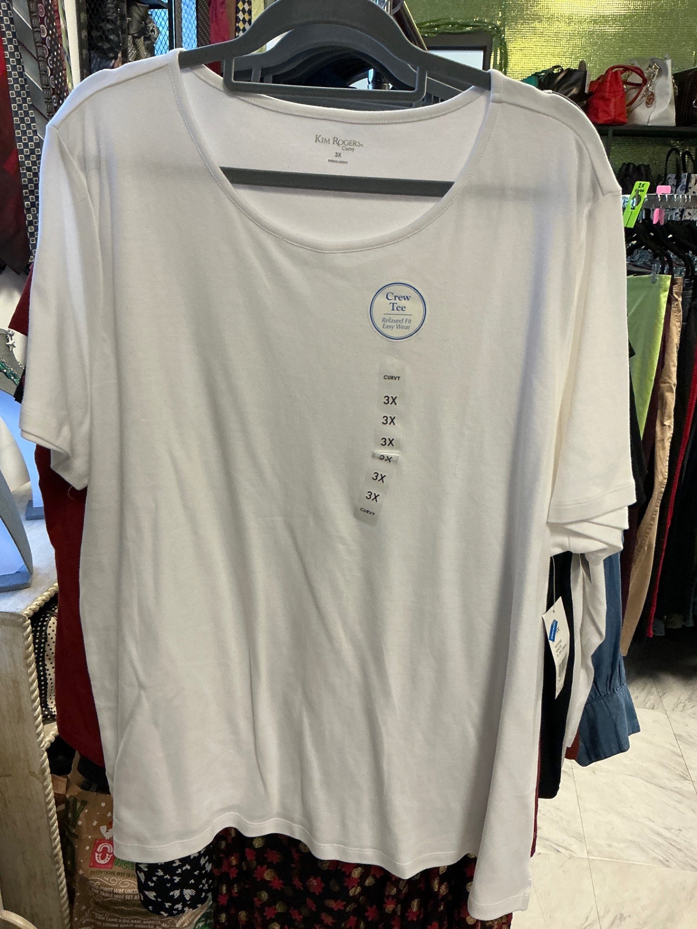 Kim Rogers T-Shirt - White - 3X NWT