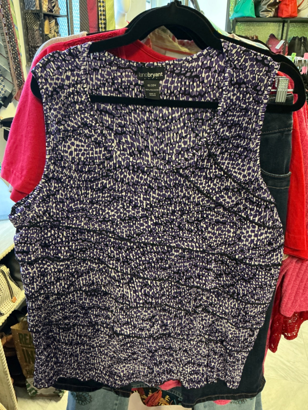 Lane Bryant Top - Purple/Black/White - 18/20