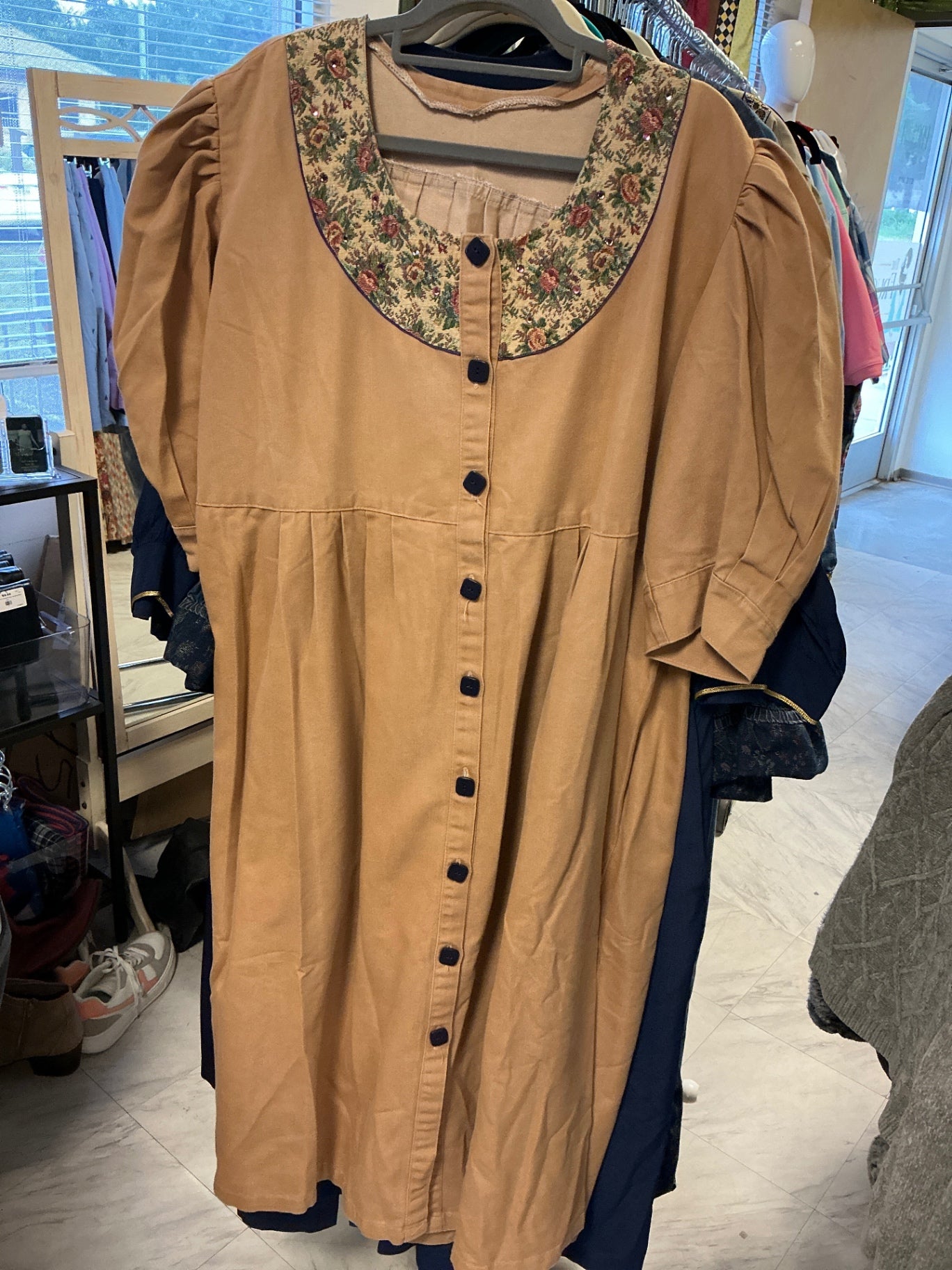 Custom Made Dress - Beige - 5-6X