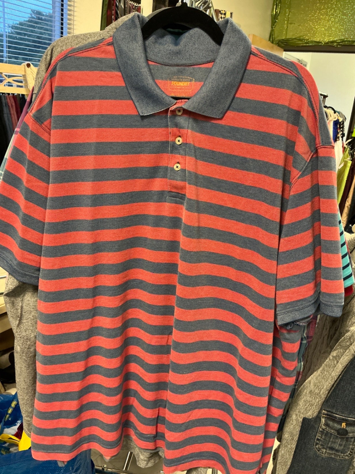 Foundry Polo Shirt - Red and gray - 3XL
