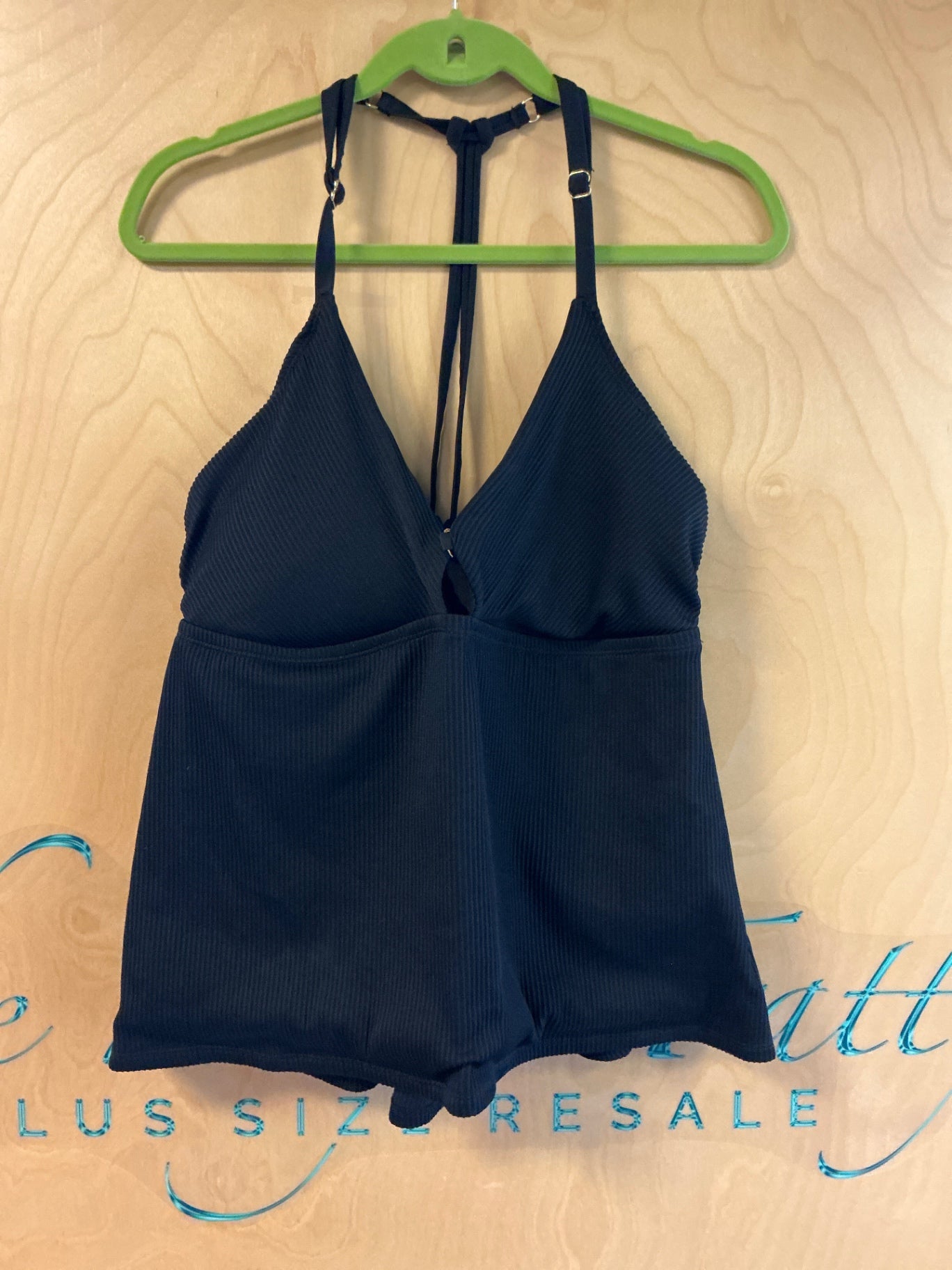 Time and Tru Tankini - Black - 1X