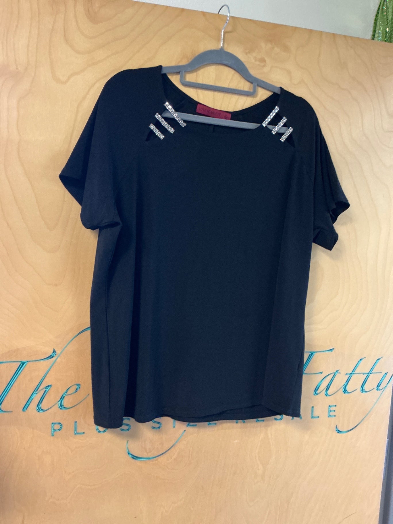 Love Scarlett Blouse - Black - 2X
