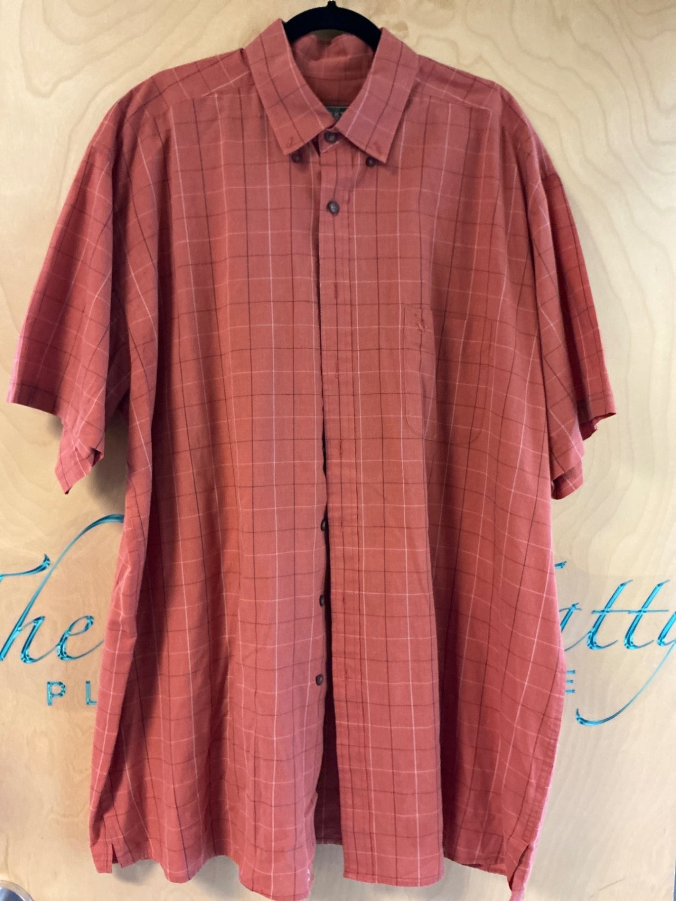Knights Sportswear Short Sleeve Button-Up Shirt - Red - 2XLT