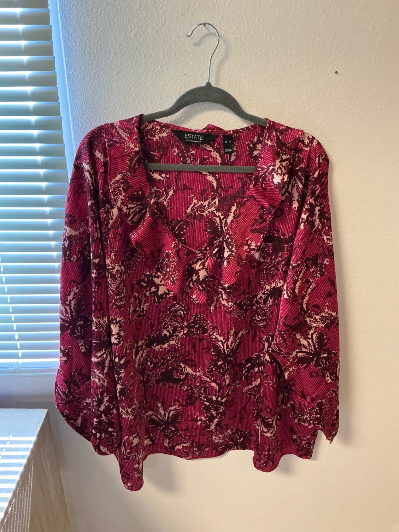 ESTATE Blouse - Pink and brown - 4X