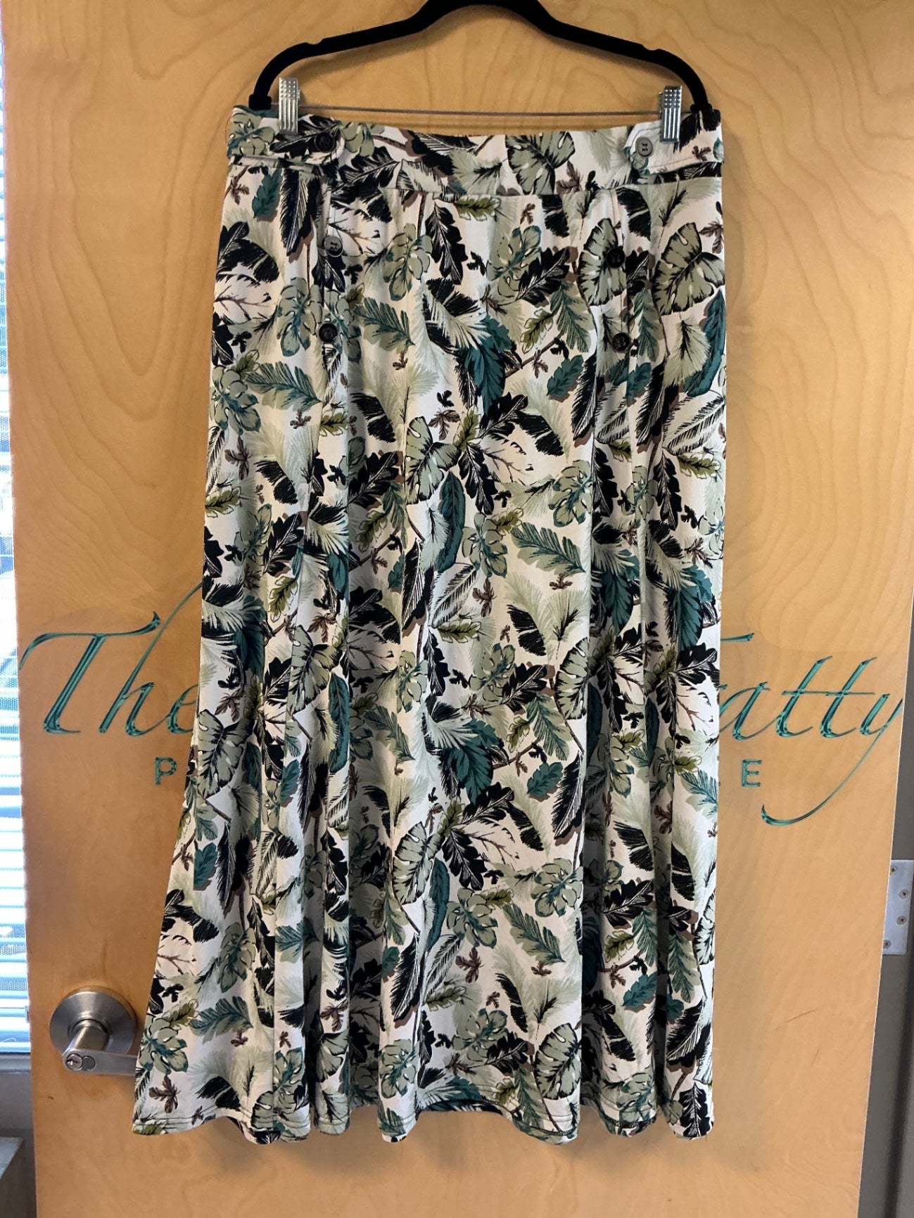 Robert Louis Skirt - Multicolored (mainly cream, black, green, teal) - 3X