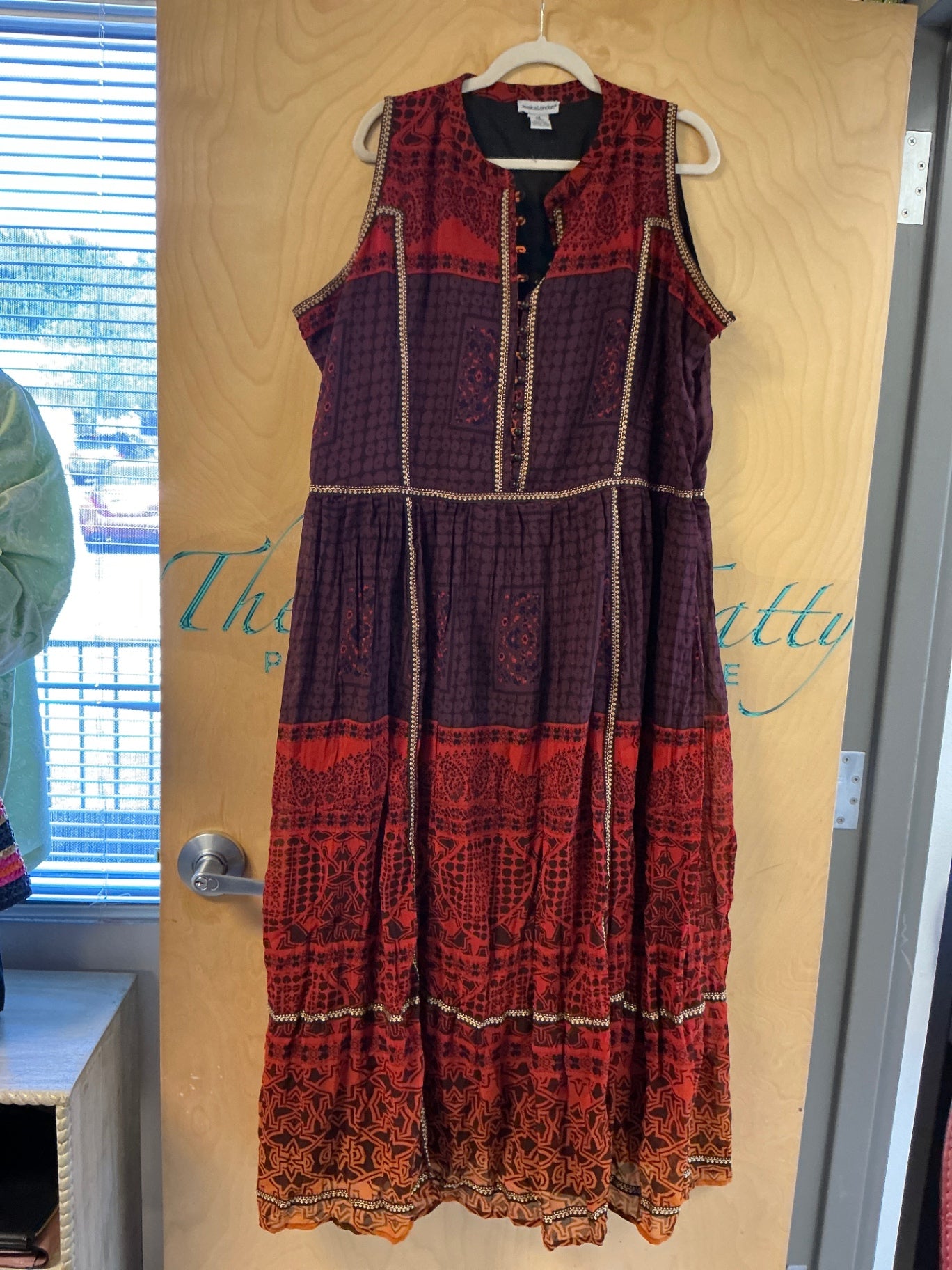 Jessica London Dress - Red and purple - 24
