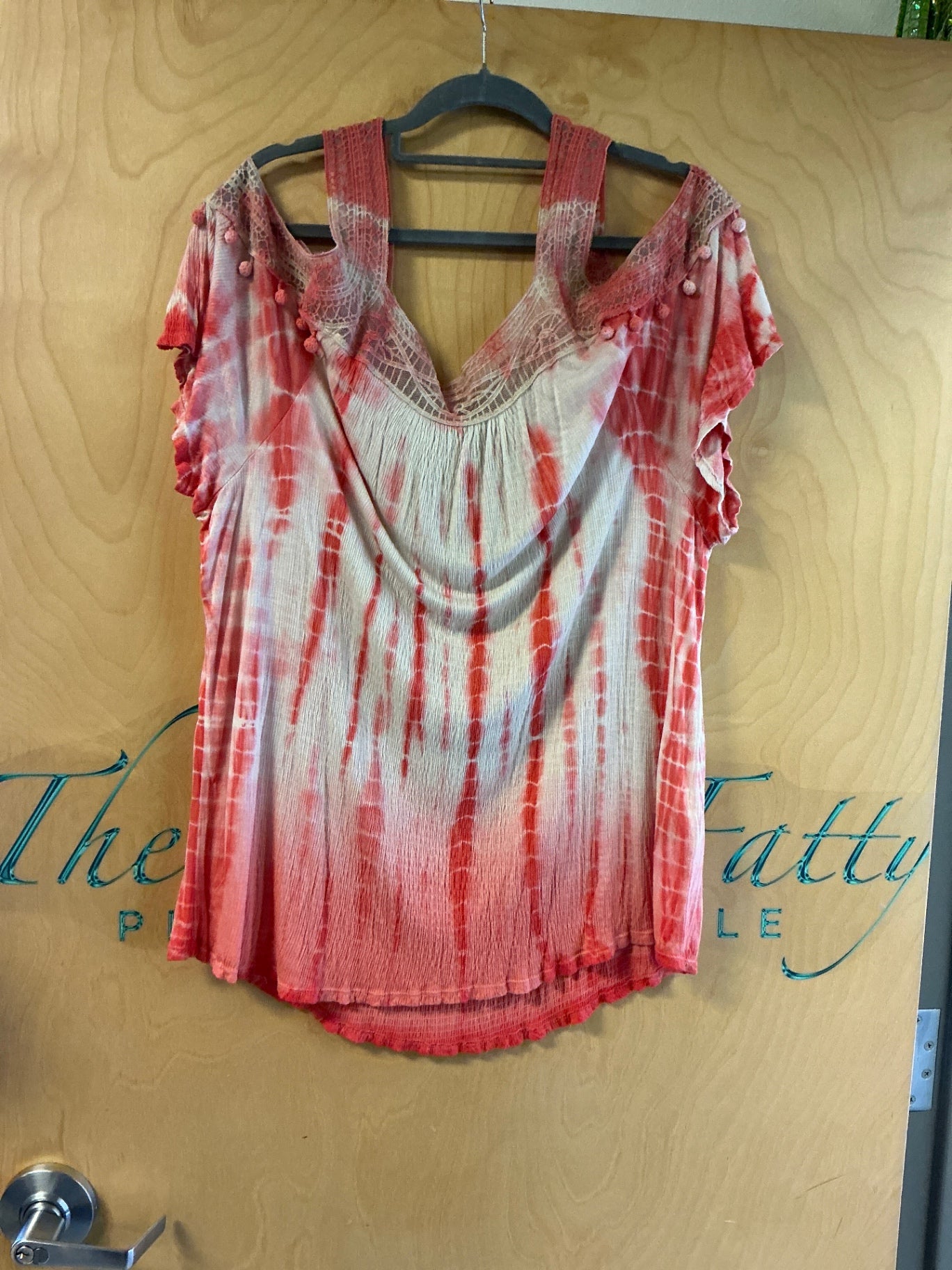 Vintage America Blouse - Red and white - 2X
