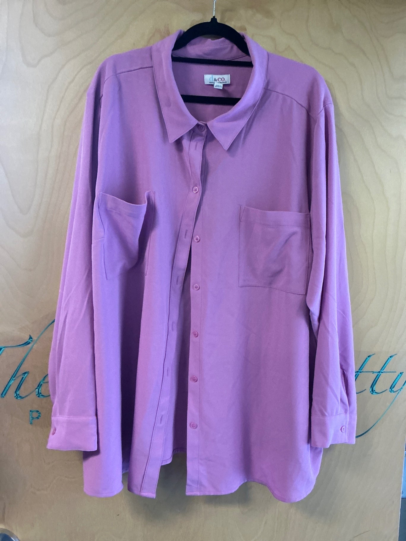 D & Co Blouse - Pink - 4X