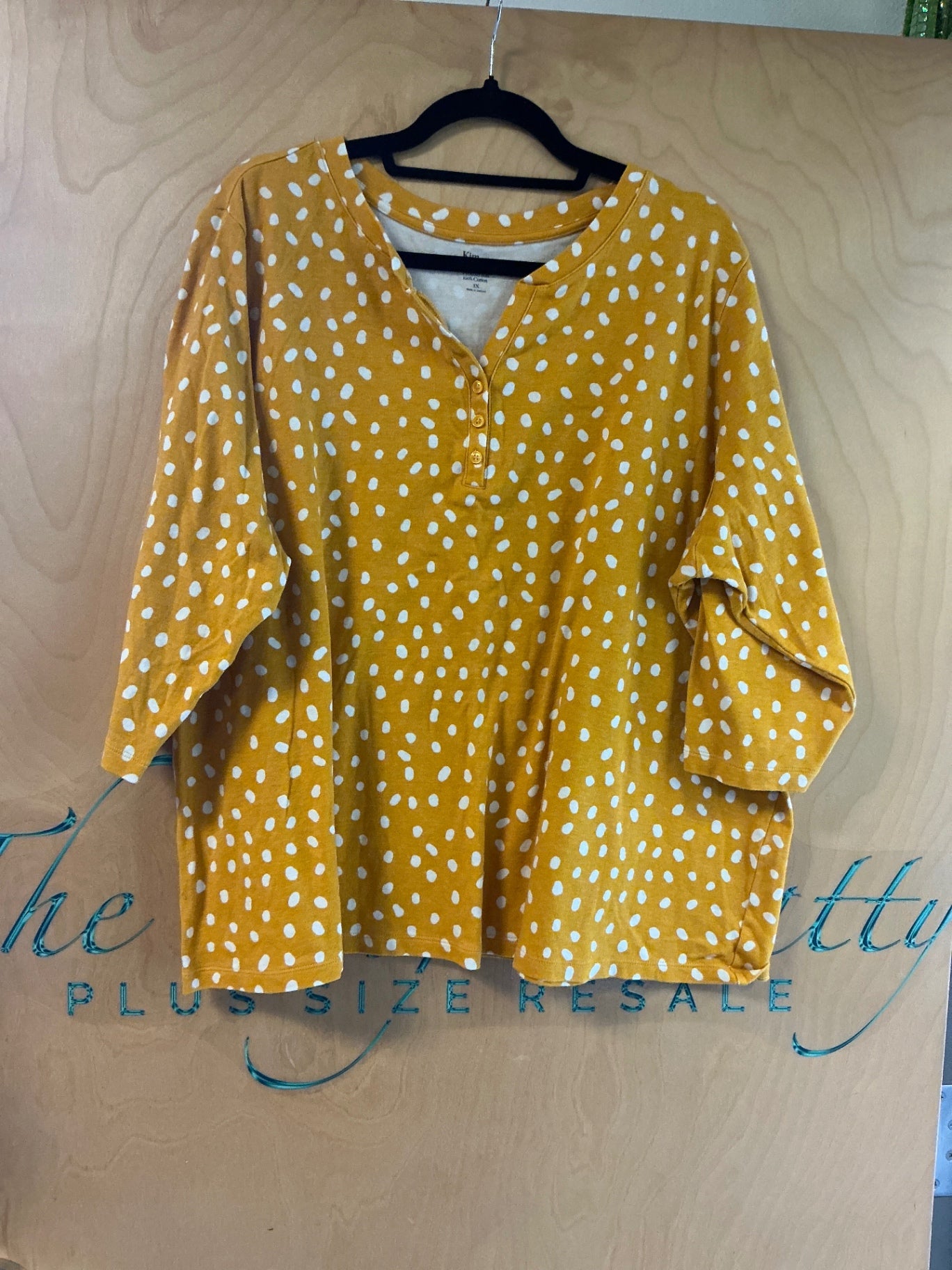 Kim Rogers Blouse - Yellow - 3X