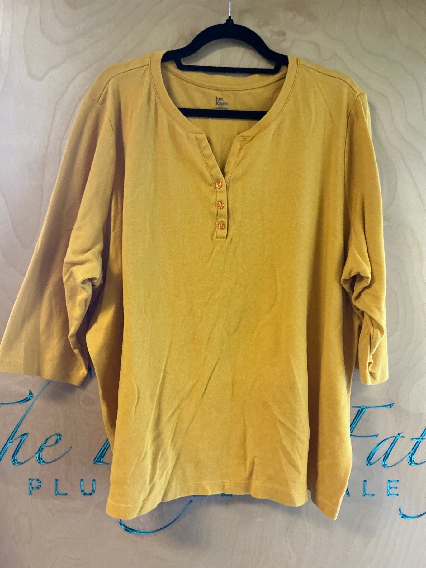 Kim Rogers Blouse - Yellow - 5X