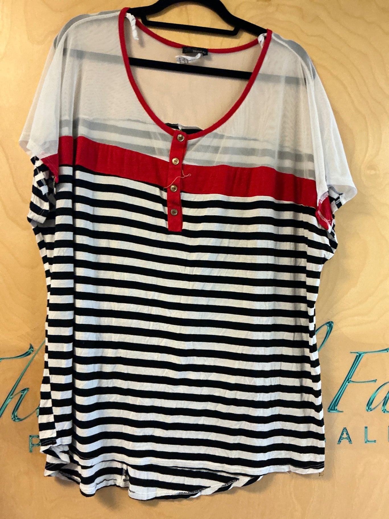 Unbranded or generic Blouse - Multicolor (White, Red, Black) - 2X