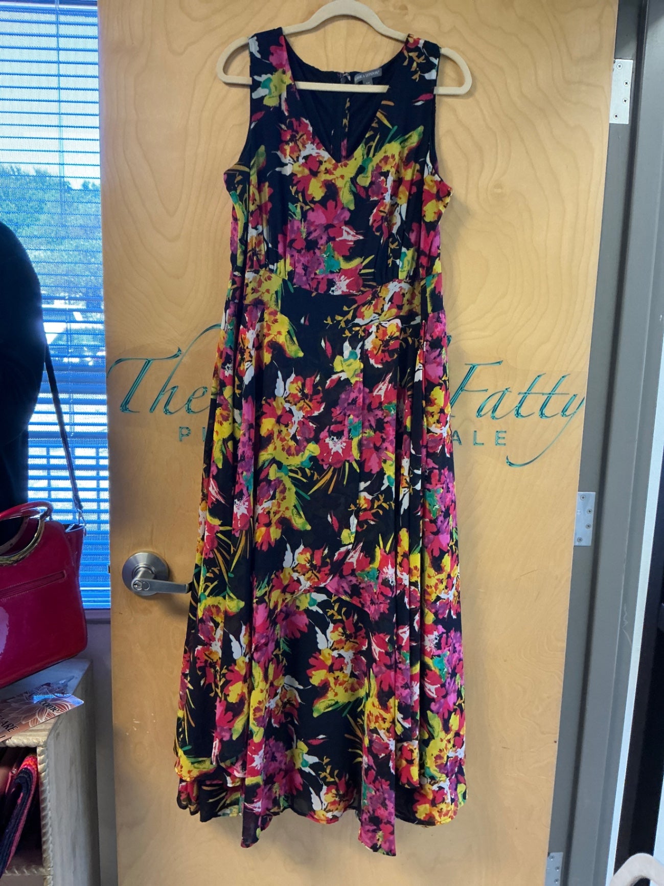 Jessica London Dress - Multicolor (mainly black, pink, yellow, white, green) - 16W
