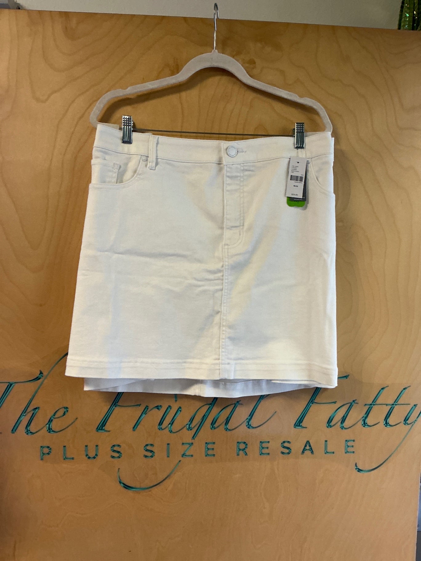 Lane Bryant Denim Skirt - White - 30/32 NWT