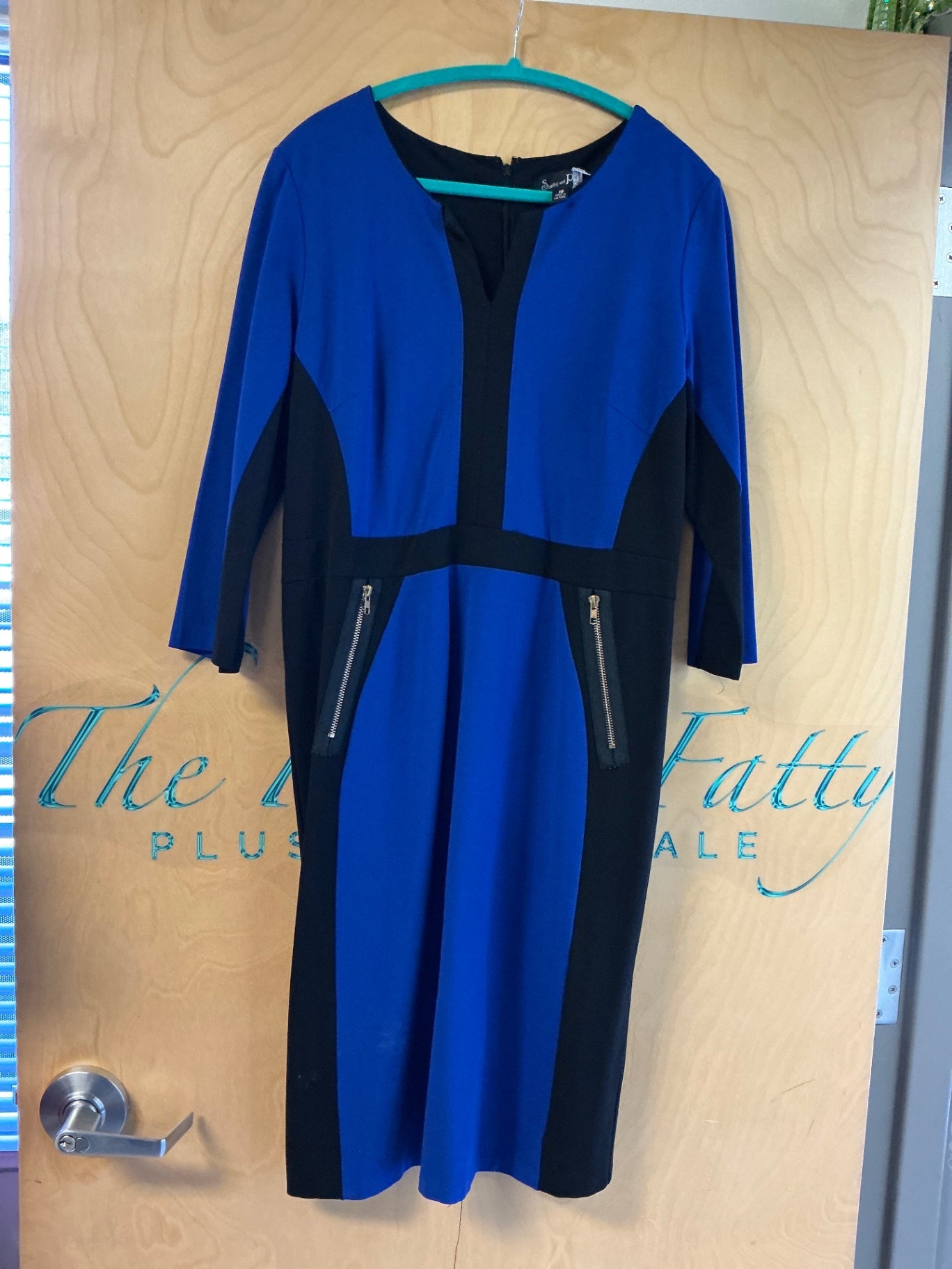 Shelby and Palmer Dress - Blue and Black - 16