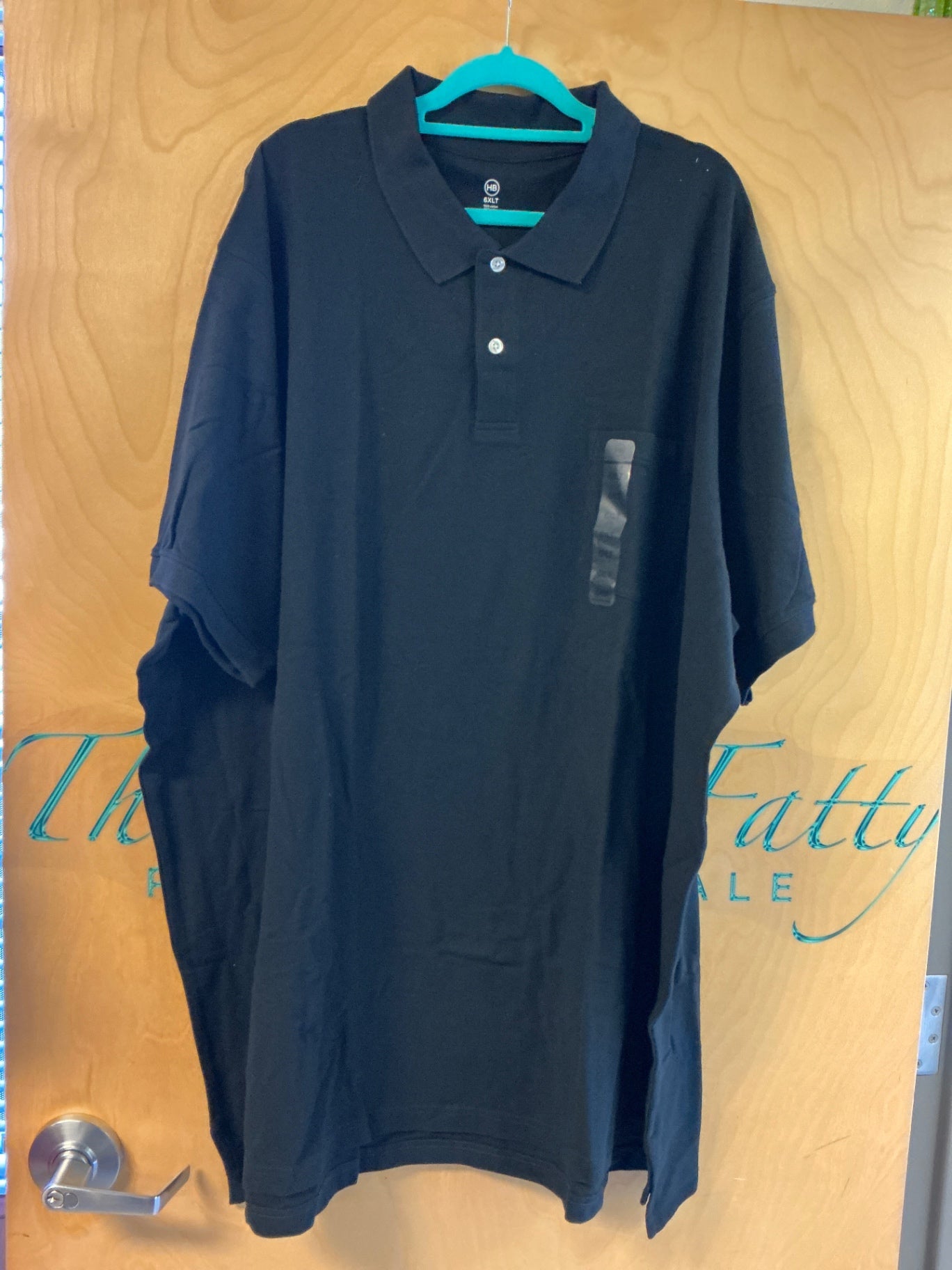 Harbor Bay Polo Shirt - Black - 6XLT
