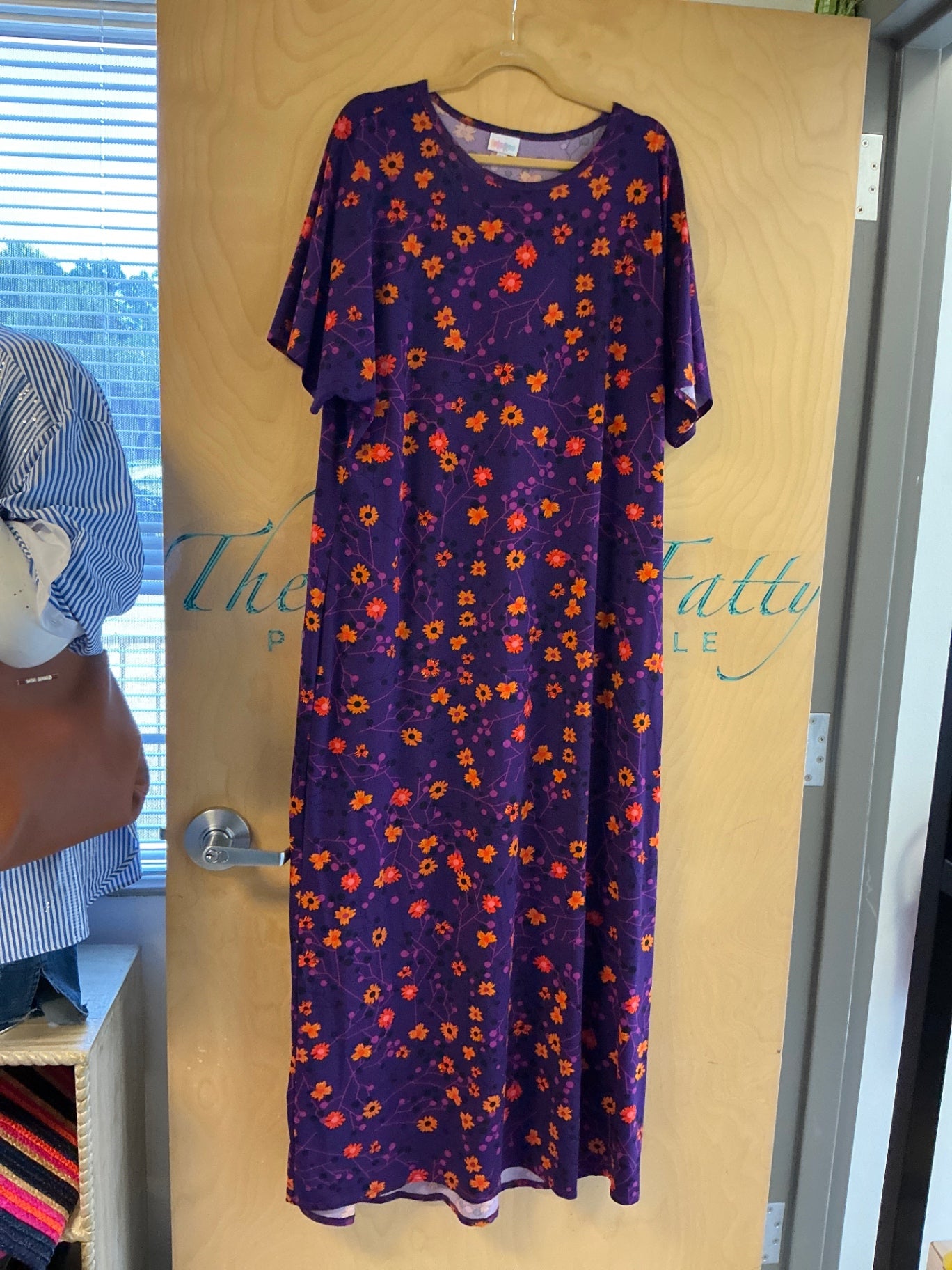LuLaRoe Dress - Purple with orange and red floral pattern - 3XL