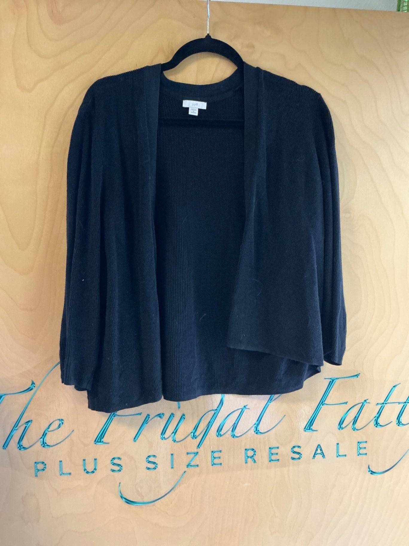 jill Cropped Cardigan - Black - 1X