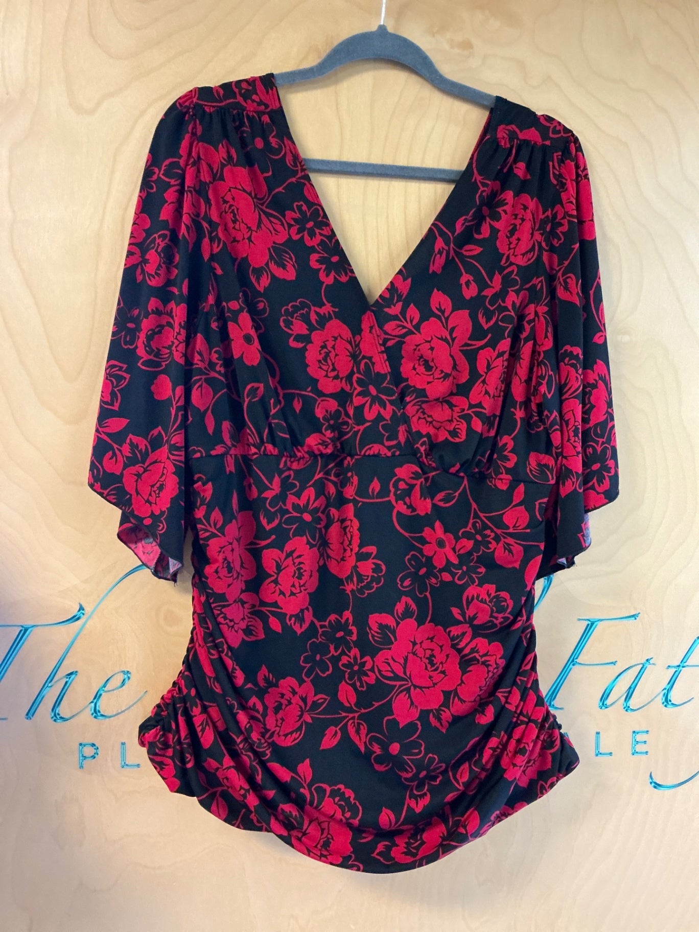 KIYONNA Blouse - Black and Red - 2