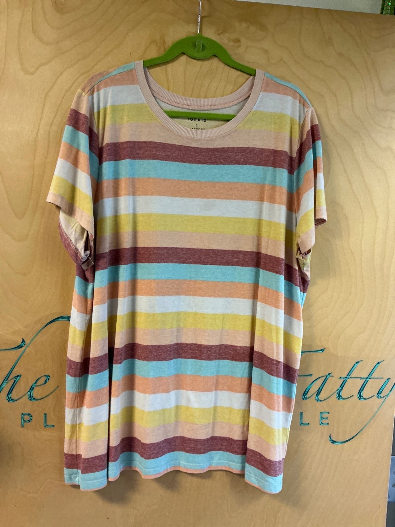 Torrid T-Shirt - Multicolor (Peach, Yellow, Blue, White, Maroon) - 3