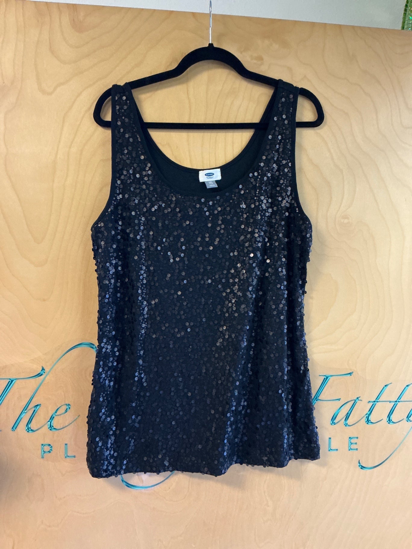 Old Navy Tank - Black Sequin - XXL