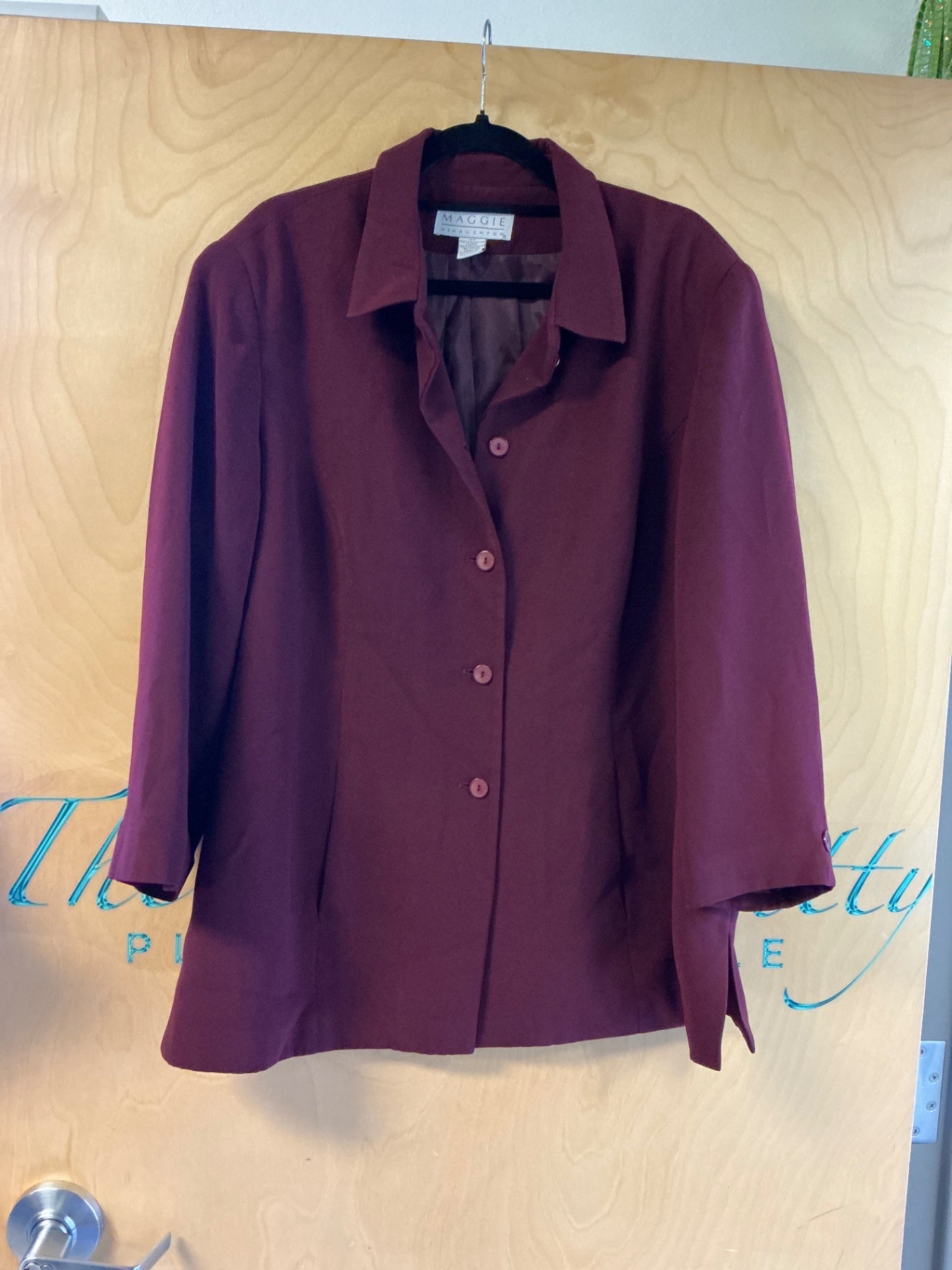Maggie McNaughton Blazer - Burgundy - 18W