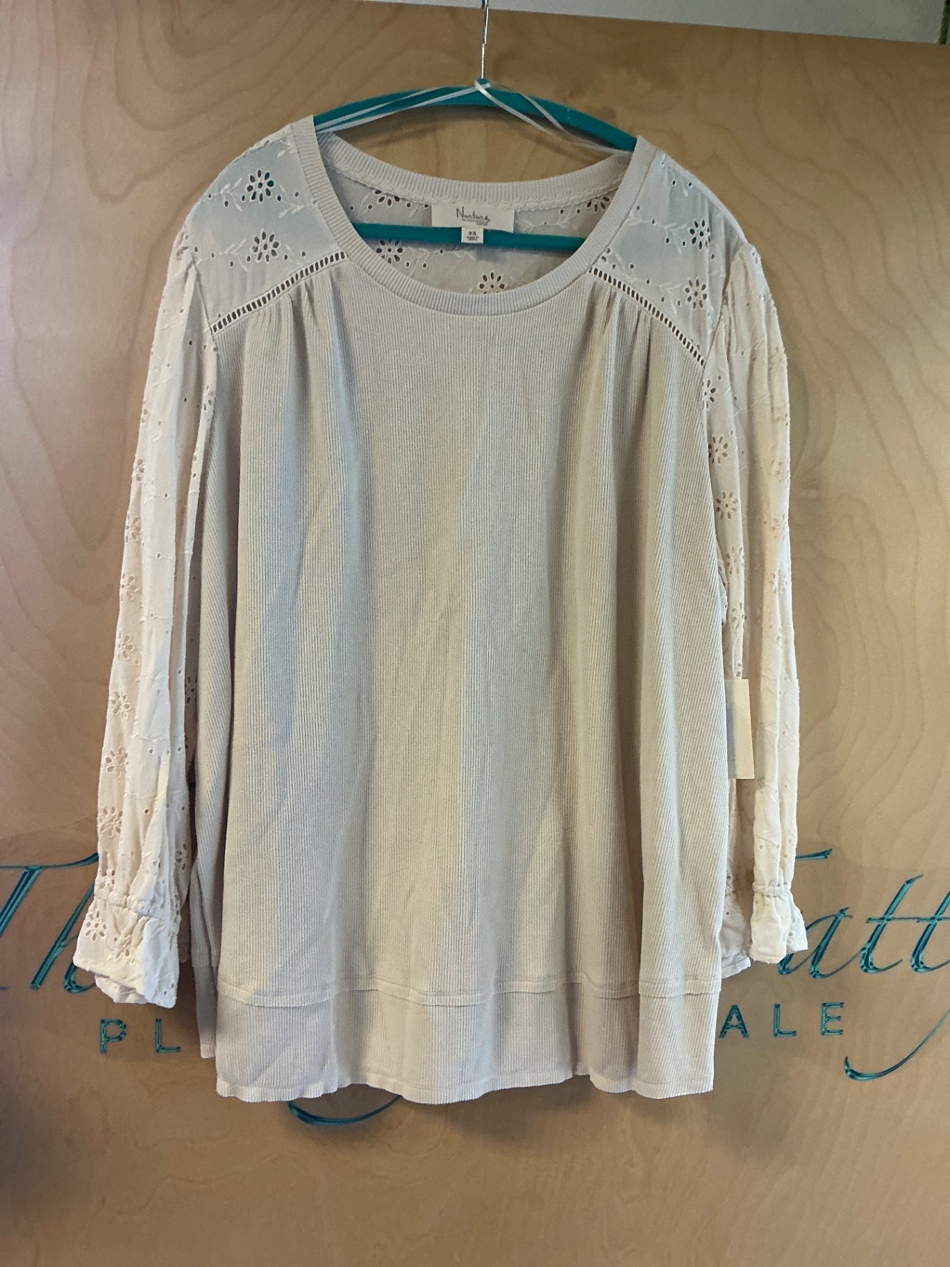 Nurture Blouse - Cream - 3X NWT