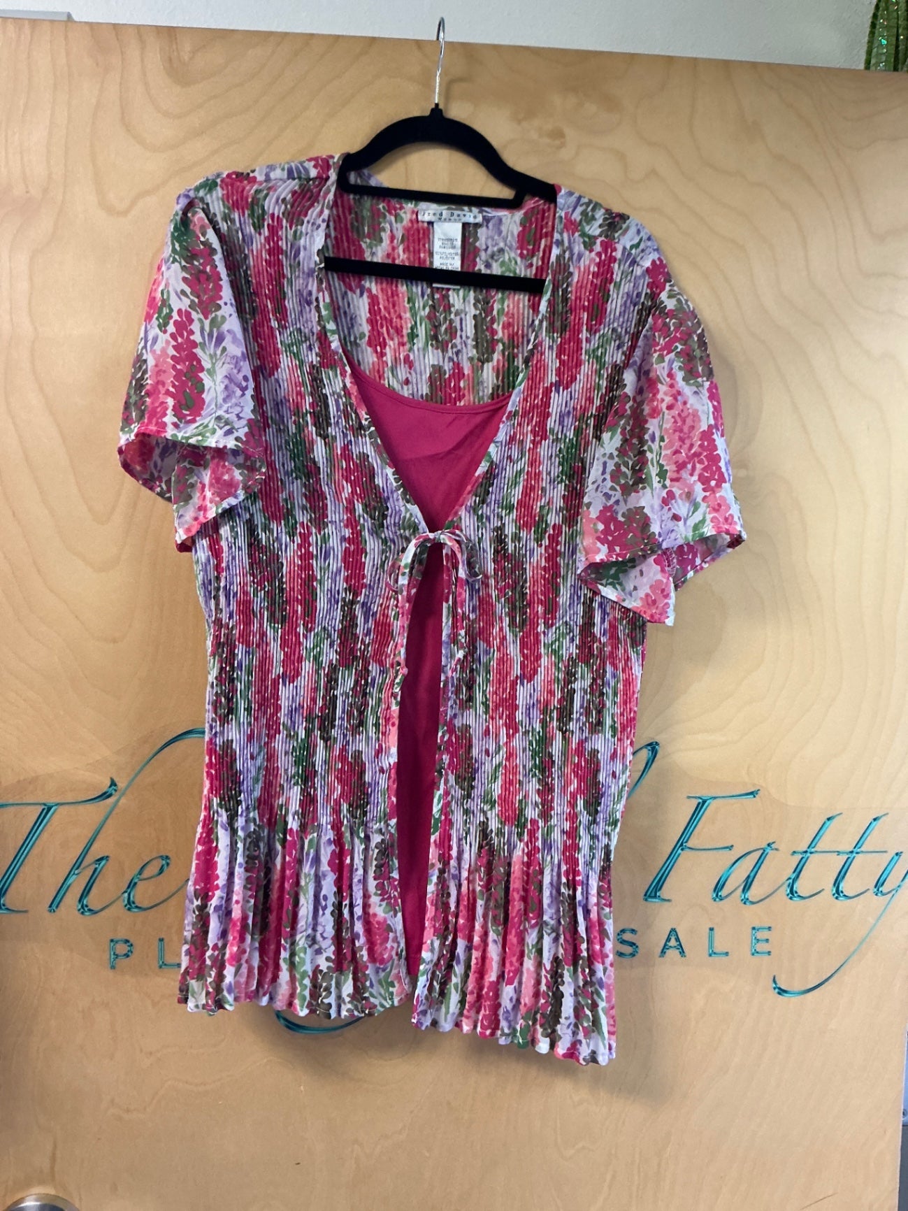Fred David Layered Blouse - Multicolor (Pink, Purple, Green, White, Black) - 18/20