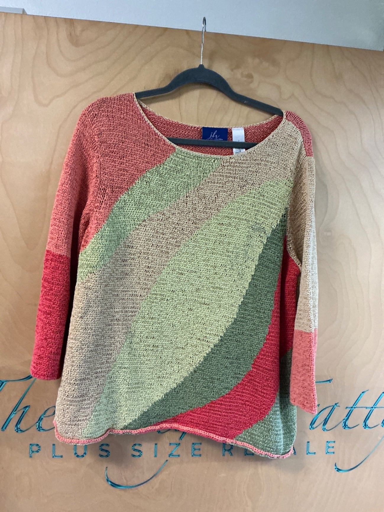JH Collectibles Sweater - Multicolor (Red, Green, Beige) - 2X