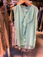 Liz Claiborne Sleeveless Blouse XL Mint Green