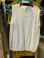 August Max Woman Sleeveless Sweater 1X Bone