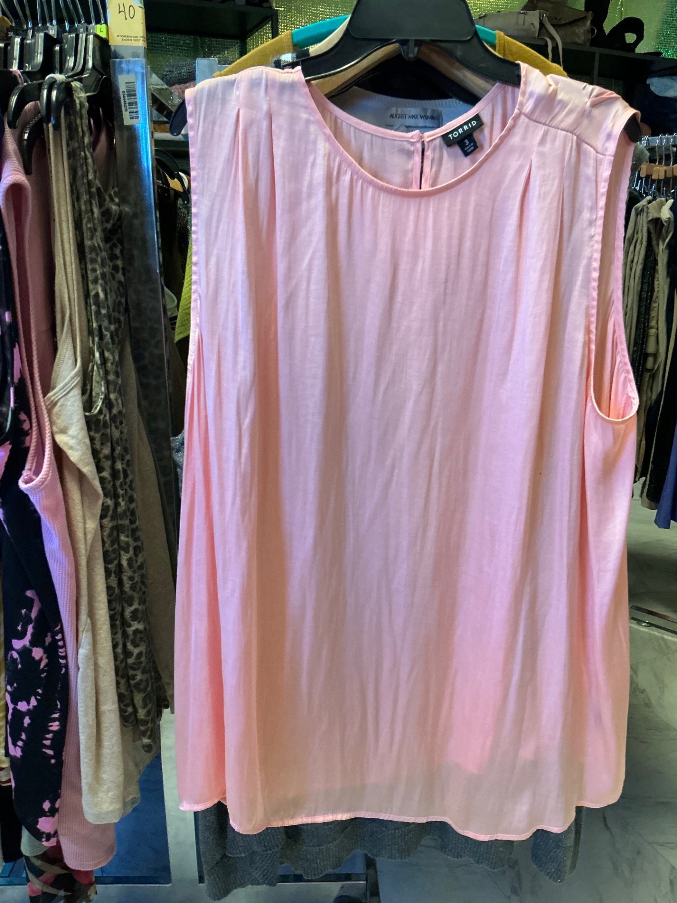 Torrid Sleeveless Blouse 3 Pink