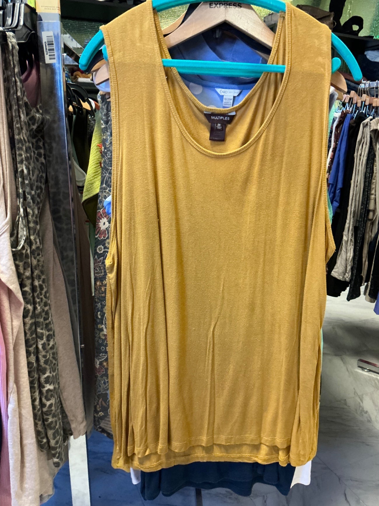 Multiples Tank 2X Mustard Yellow