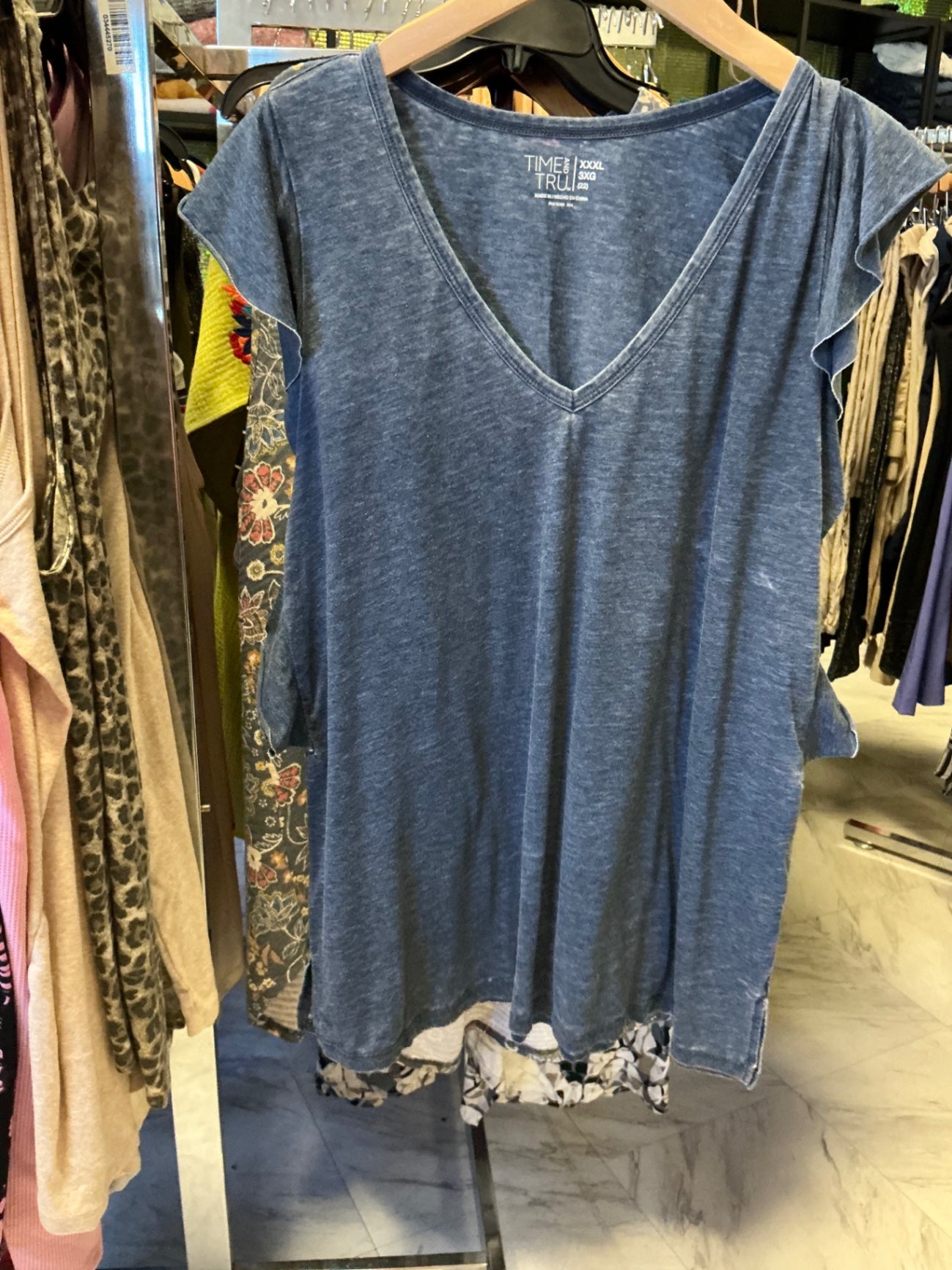 Time and Tru Sleeveless Top XXXL Blue