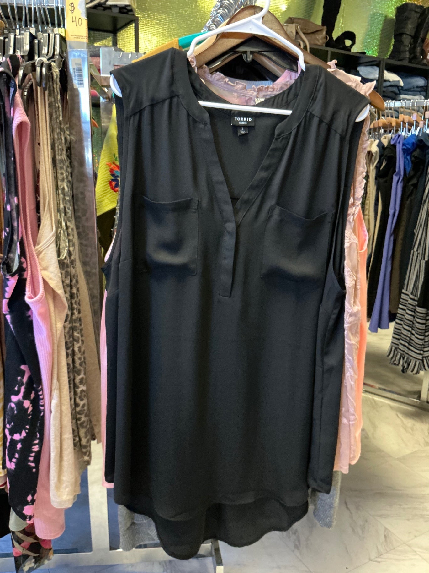 Torrid Sleeveless Blouse 3 Black