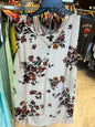 Torrid Sleeveless Blouse 3 Ivory with Floral Print