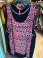 Jones New York Tank Top 3X Red/Navy Print