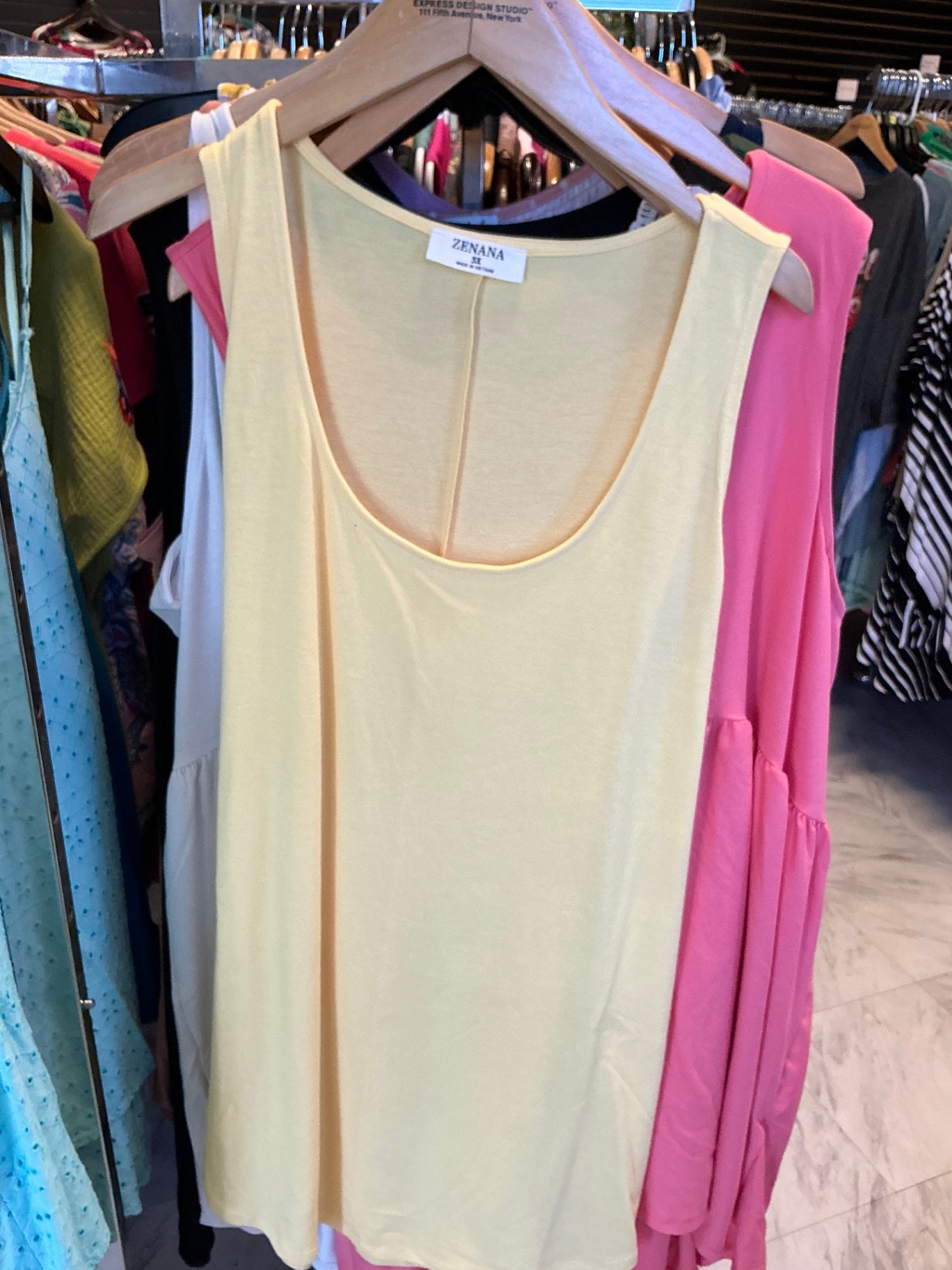 Zenana Tank Top Yellow NWOT