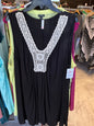 P & Rose Sleeveless Top 3X Black w/ Crochet Detail