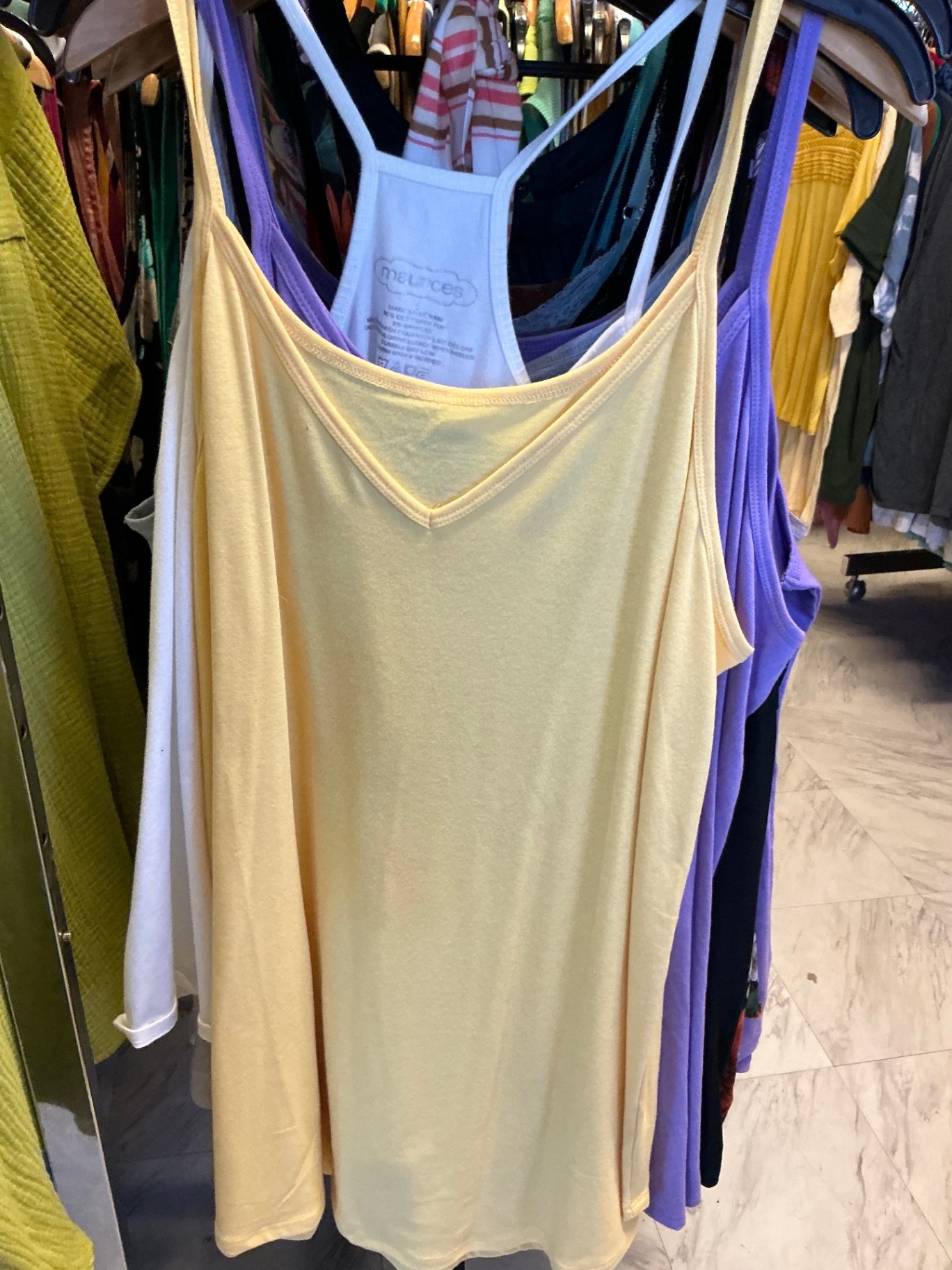 Zenana Tank Top 3X Yellow NWOT