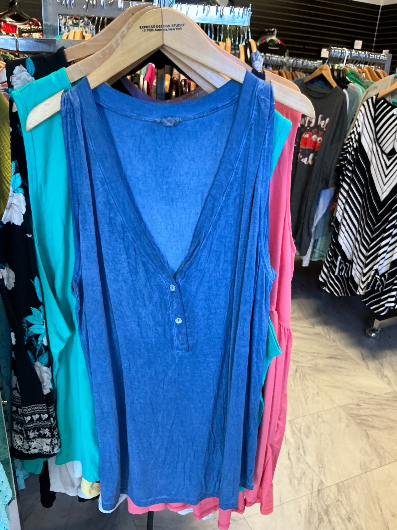 POL Tank Top 3X Blue