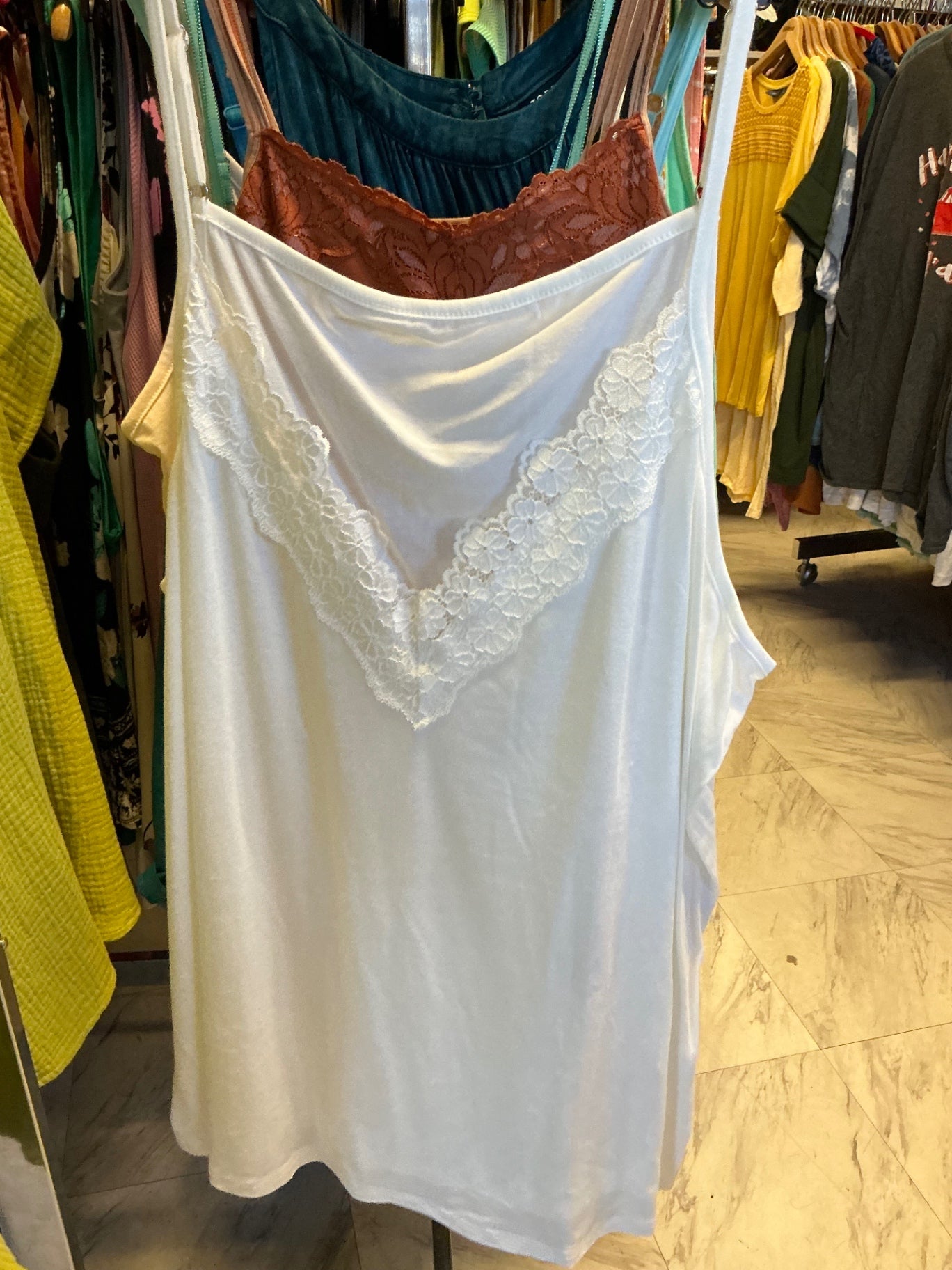 Unknown Camisole 3XL White NWOT