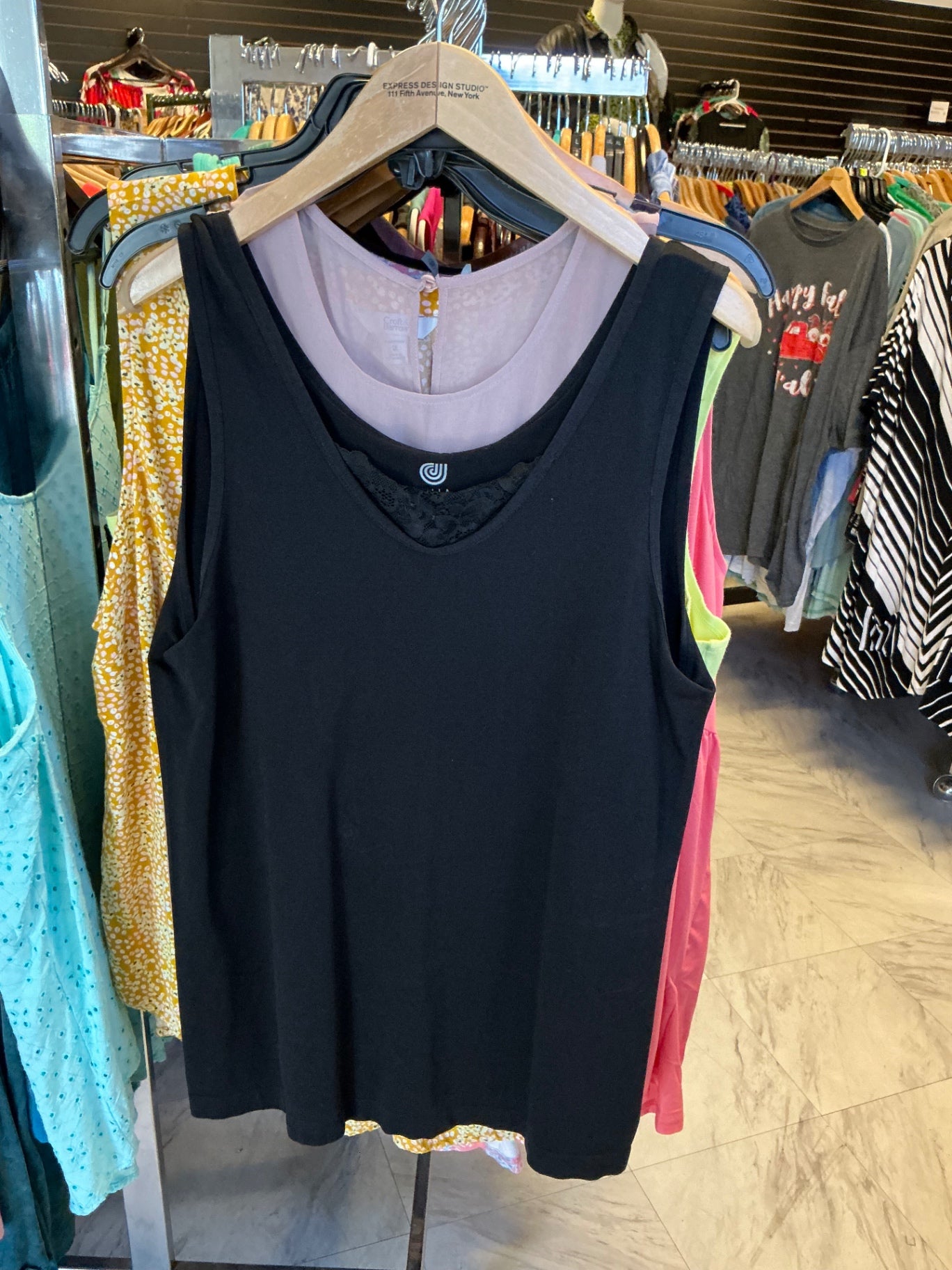 Jilla Sleeveless Top 2X Black
