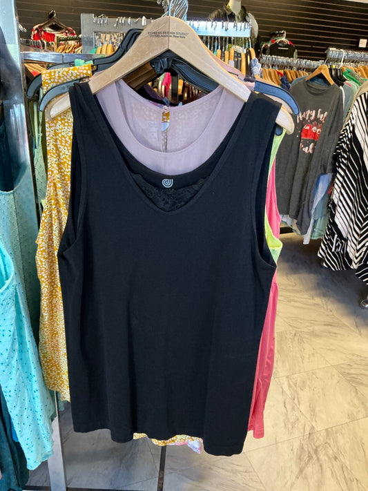 Jilla Sleeveless Top 2X Black