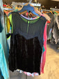 Unknown Sleeveless Top 2X Black Velvet