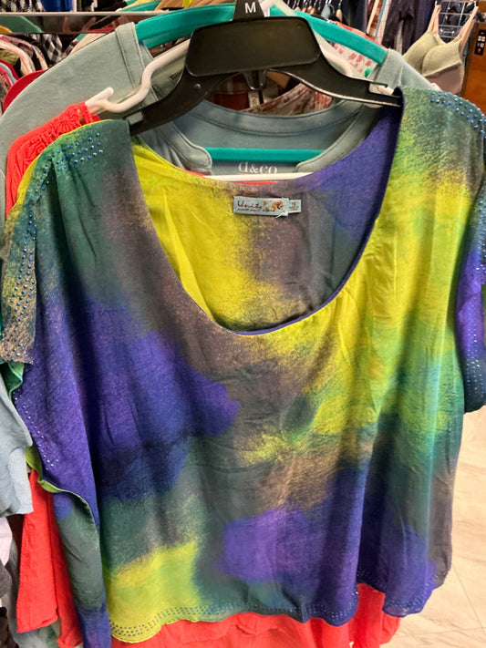 Croft & Barrow Blouse 1X Multicolor