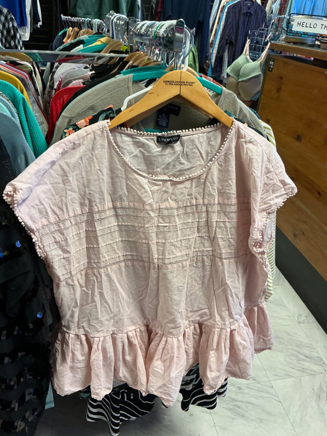Lane Bryant Blouse 14/16 Pink