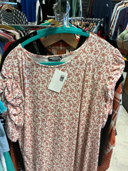 Hemish USA Dress 3X Pink and White