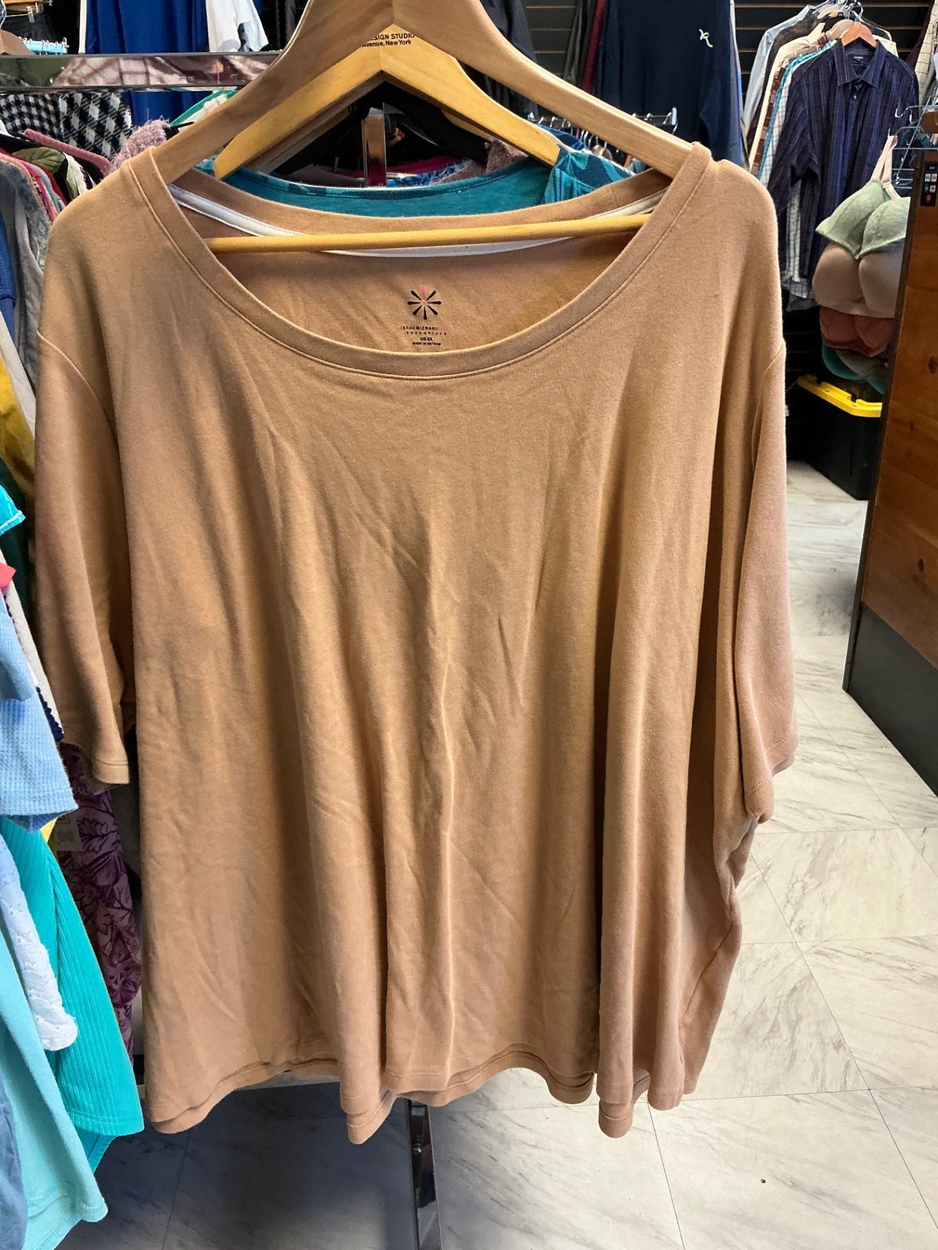 Isaac Mizrahi Live! T-Shirt 5X Beige