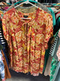 Torrid Blouse 3 Red with floral print