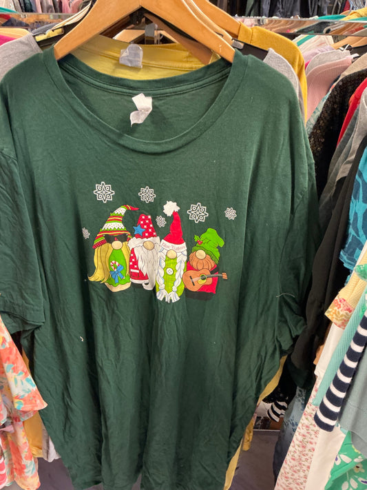 Canvas Screen-print T-Shirt 4XL Green
